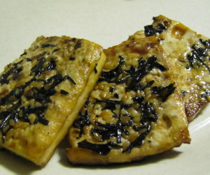 Baked Tofu with Green Tea Dressing