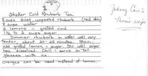 Rhubarb Tea Recipe