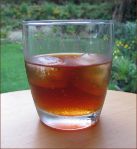 Old Fashioned Cocktail with Cozy Comfort Tea